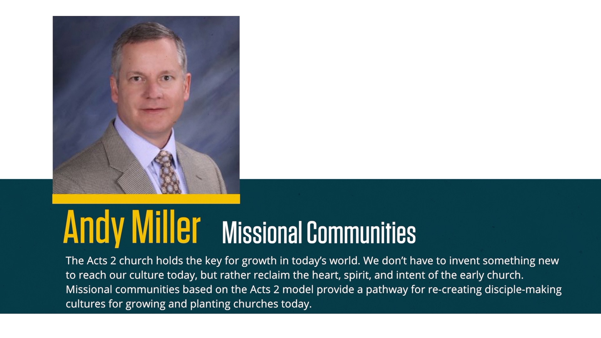 NDC 18 | Andy Miller | Missional Communities